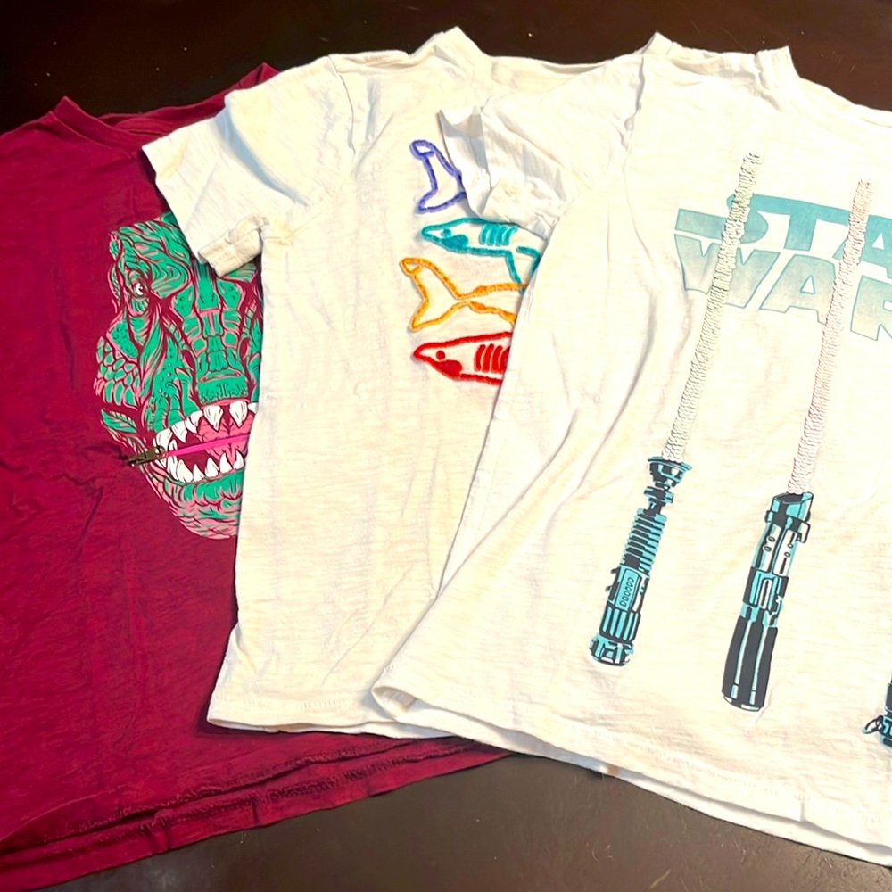 Bundle of 3 GUC GAP boys size large interactive t-shirts